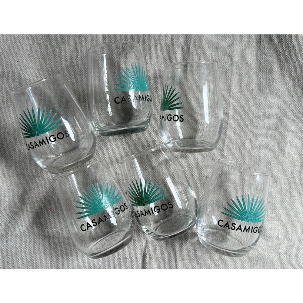 Casamigos Tequila Stemless Taster Wine Glasses 6 1/4 Oz Lot of 6 Gently Used - Picture 9 of 9